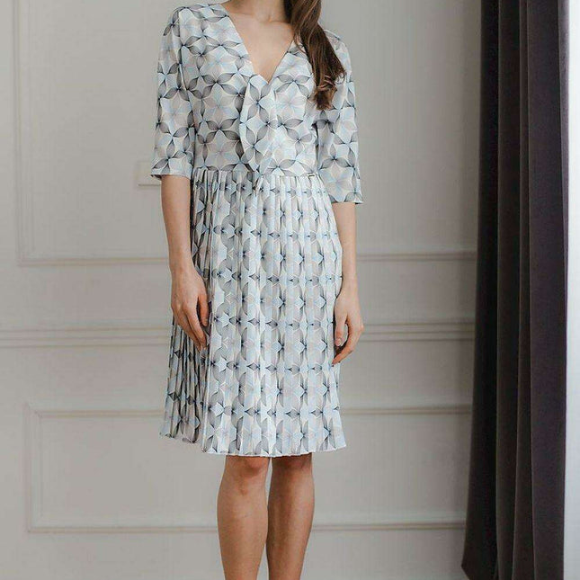 Chic Black Kimono Sleeve Midi Cocktail Dress by Lenitif