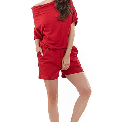 Chic Short Sleeve Jumpsuit with Adjustable Elastic Waist for Every Occasion - Très Elite