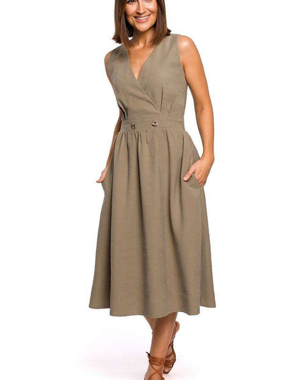 Chic Flared Midi Dress