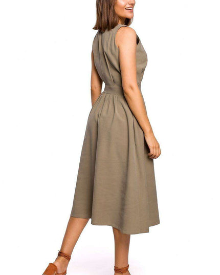 Chic Flared Midi Dress