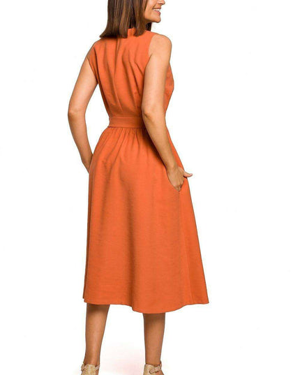 Chic Flared Midi Dress