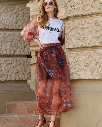 Long skirt model 145581