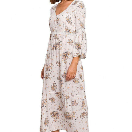 Lace-Embellished Bohemian Maxi Dress - Enchanted Evenings