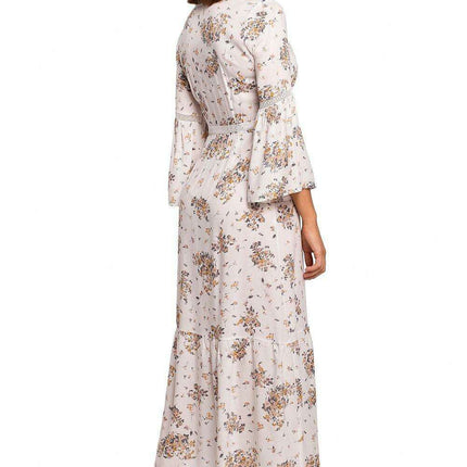 Lace-Embellished Bohemian Maxi Dress - Enchanted Evenings