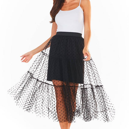 Awama Women's Professional A-Line Skirt with Pockets and Stretch Fabri
