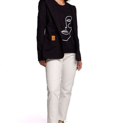 Trendy Oversized Hooded Cotton Jacket with Large Pockets - Made in Europe