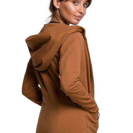 Trendy Oversized Hooded Cotton Jacket with Large Pockets - Made in Europe