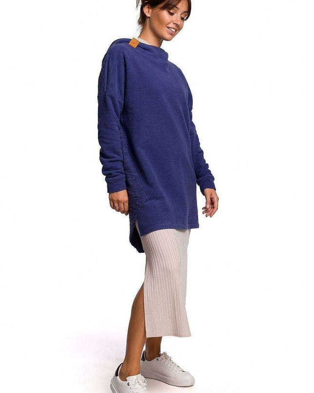 Dual-Sided Plush Knit Hoodie