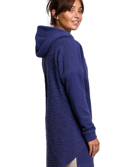 Dual-Sided Plush Knit Hoodie