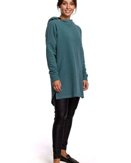 Dual-Sided Plush Knit Hoodie