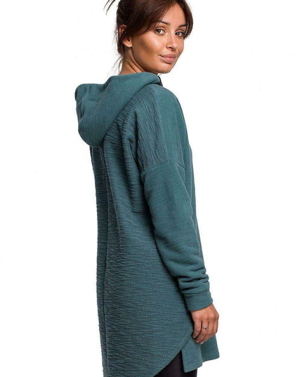 Dual-Sided Plush Knit Hoodie