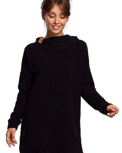 Dual-Sided Plush Knit Hoodie