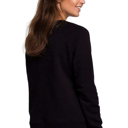 Stylish Ruffle Sleeve Sweatshirt with Eye-Catching Print for All-Day Comfort