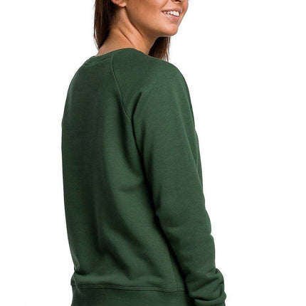 Stylish Ruffle Sleeve Sweatshirt with Eye-Catching Print for All-Day Comfort