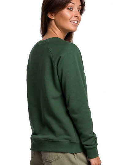 Stylish Ruffle Sleeve Sweatshirt with Eye-Catching Print for All-Day Comfort
