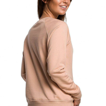 Stylish Ruffle Sleeve Sweatshirt with Eye-Catching Print for All-Day Comfort