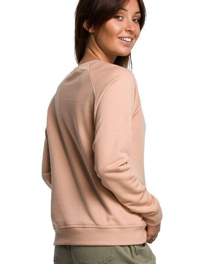 Stylish Ruffle Sleeve Sweatshirt with Eye-Catching Print for All-Day Comfort
