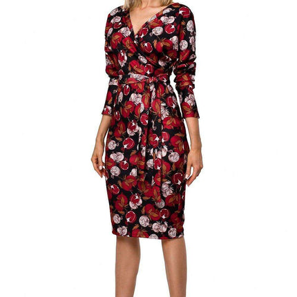 Elegant Knit Wrap Dress