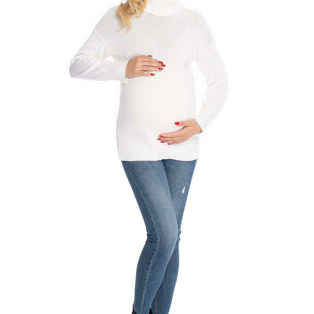 Elegant Expecting Mother Turtleneck Sweater for Cozy Comfort