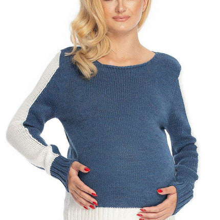 Elegant Maternity Peekaboo Sweater for Expecting Moms