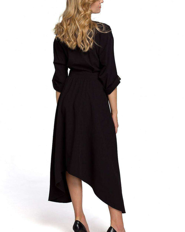 Modern Asymmetrical Envelope Daydress for Urban Elegance