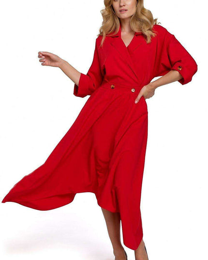 Modern Asymmetrical Envelope Daydress for Urban Elegance