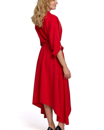 Modern Asymmetrical Envelope Daydress for Urban Elegance