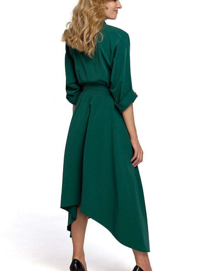 Modern Asymmetrical Envelope Daydress for Urban Elegance
