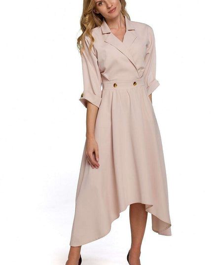 Modern Asymmetrical Envelope Daydress for Urban Elegance