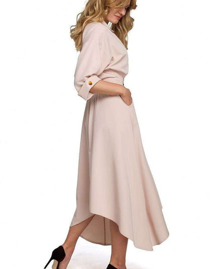Modern Asymmetrical Envelope Daydress for Urban Elegance
