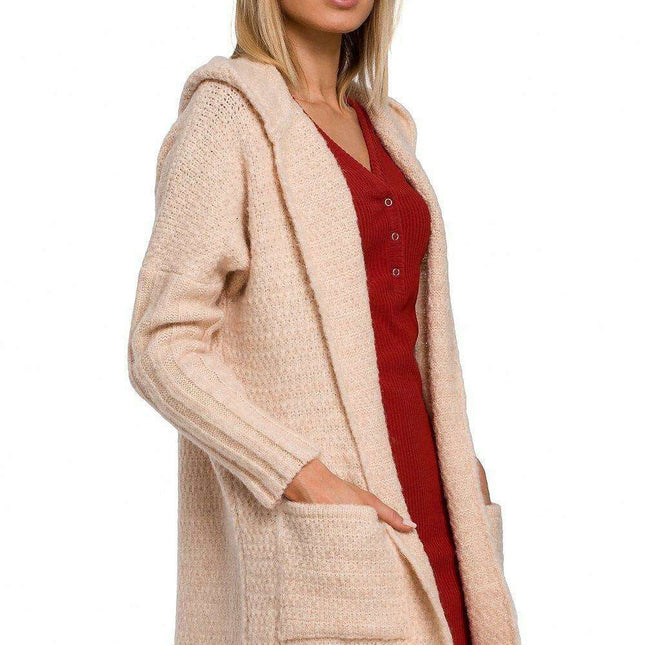 Snug Oversized Knit Cardigan with Hood