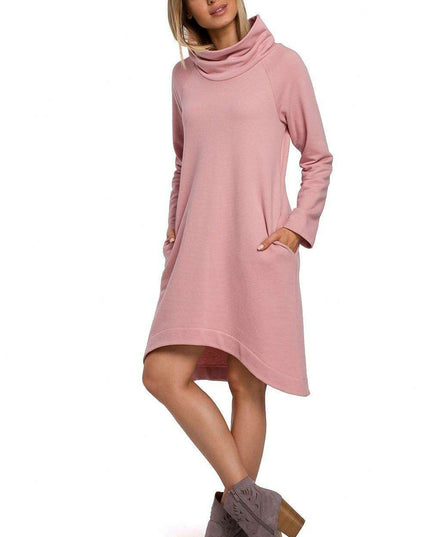 Elegant Asymmetrical Knit A-Line Dress