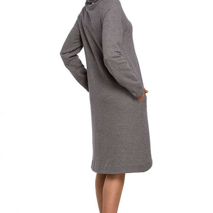 Elegant Asymmetrical Knit A-Line Dress