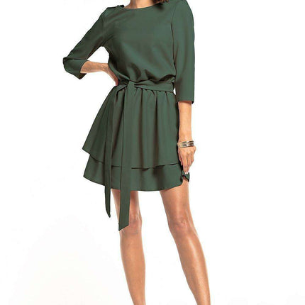 Tessita Elegant Double Skirt Daydress with 3/4 Sleeves