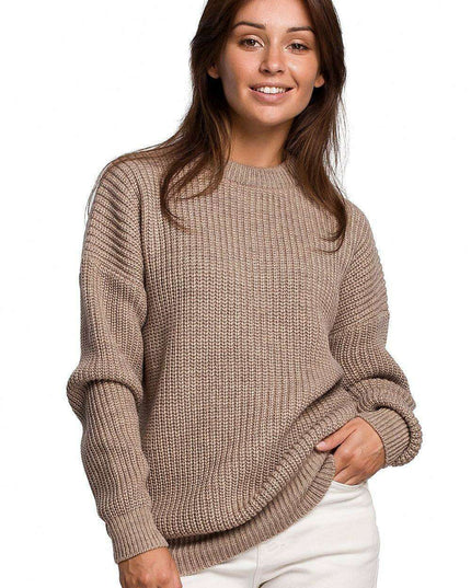 Knitted Ribbed Sweater for Ultimate Comfort