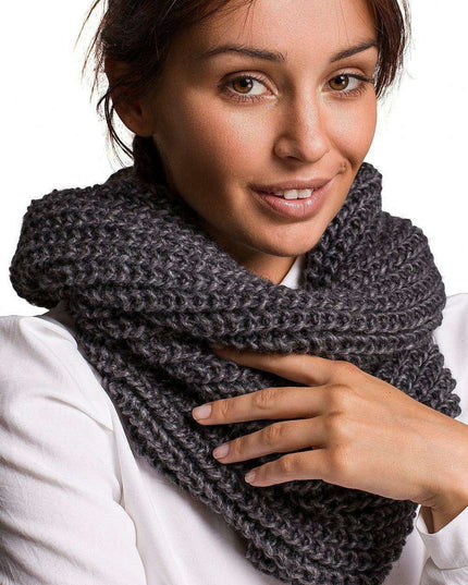 Snug Ribbed Winter Infinity Scarf
