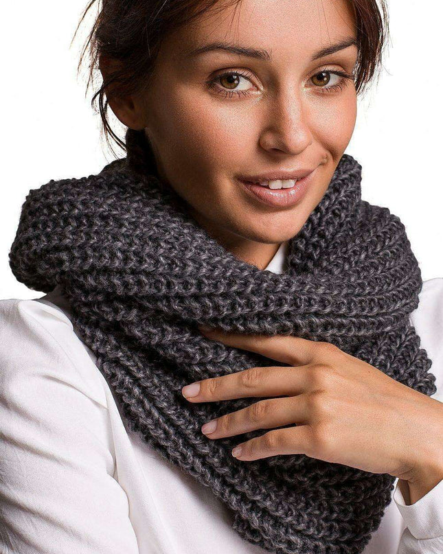 Snug Ribbed Winter Infinity Scarf
