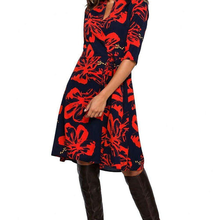 Customizable Bold Print Dress with Pockets