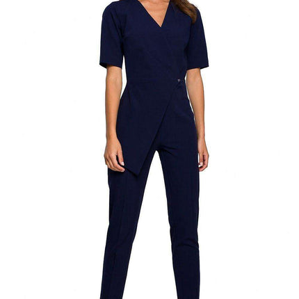 Asymmetrical Elegance Bodysuit with Envelope Neckline