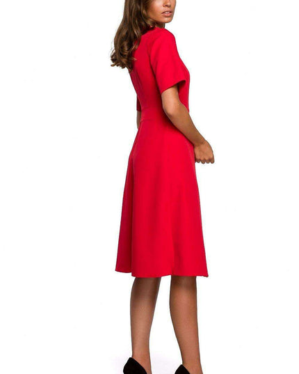 Sophisticated Trapeze Hem Midi Dress