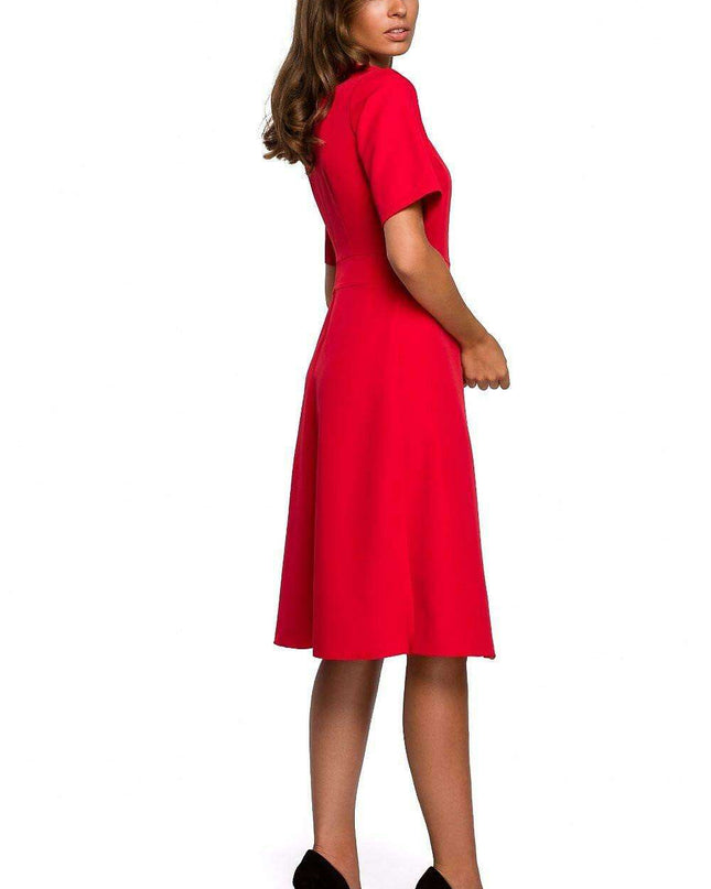 Sophisticated Trapeze Hem Midi Dress