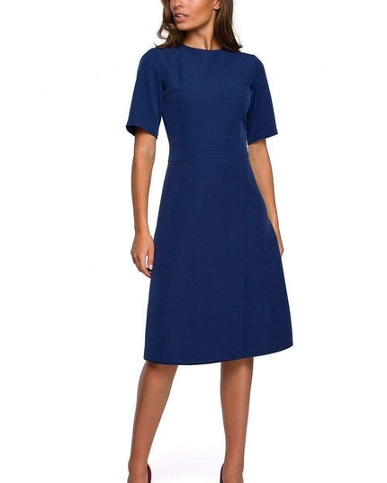 Sophisticated Trapeze Hem Midi Dress
