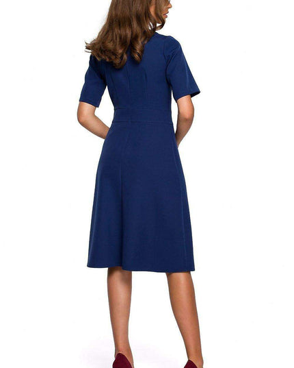 Sophisticated Trapeze Hem Midi Dress