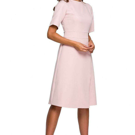 Sophisticated Trapeze Hem Midi Dress