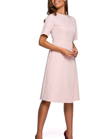 Sophisticated Trapeze Hem Midi Dress