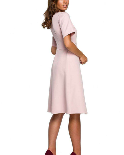 Sophisticated Trapeze Hem Midi Dress