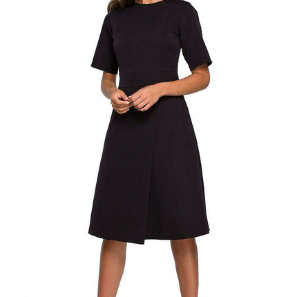 Sophisticated Trapeze Hem Midi Dress