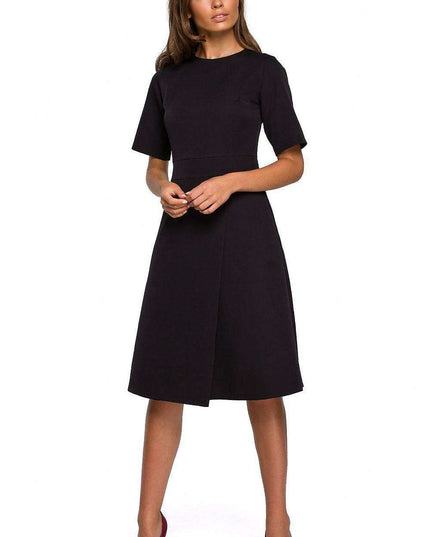 Sophisticated Trapeze Hem Midi Dress