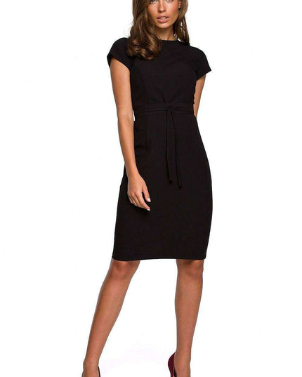 Elegant Bodycon Dress with Trendy Double Belt for Effortless Style