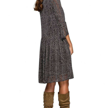 Charming Polka Dot Chiffon Day Dress